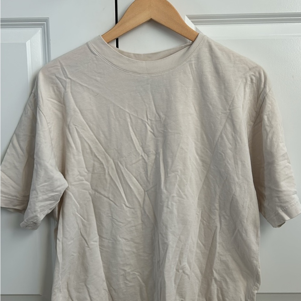 rag & bone Men's Cream Short Sleeve Tee